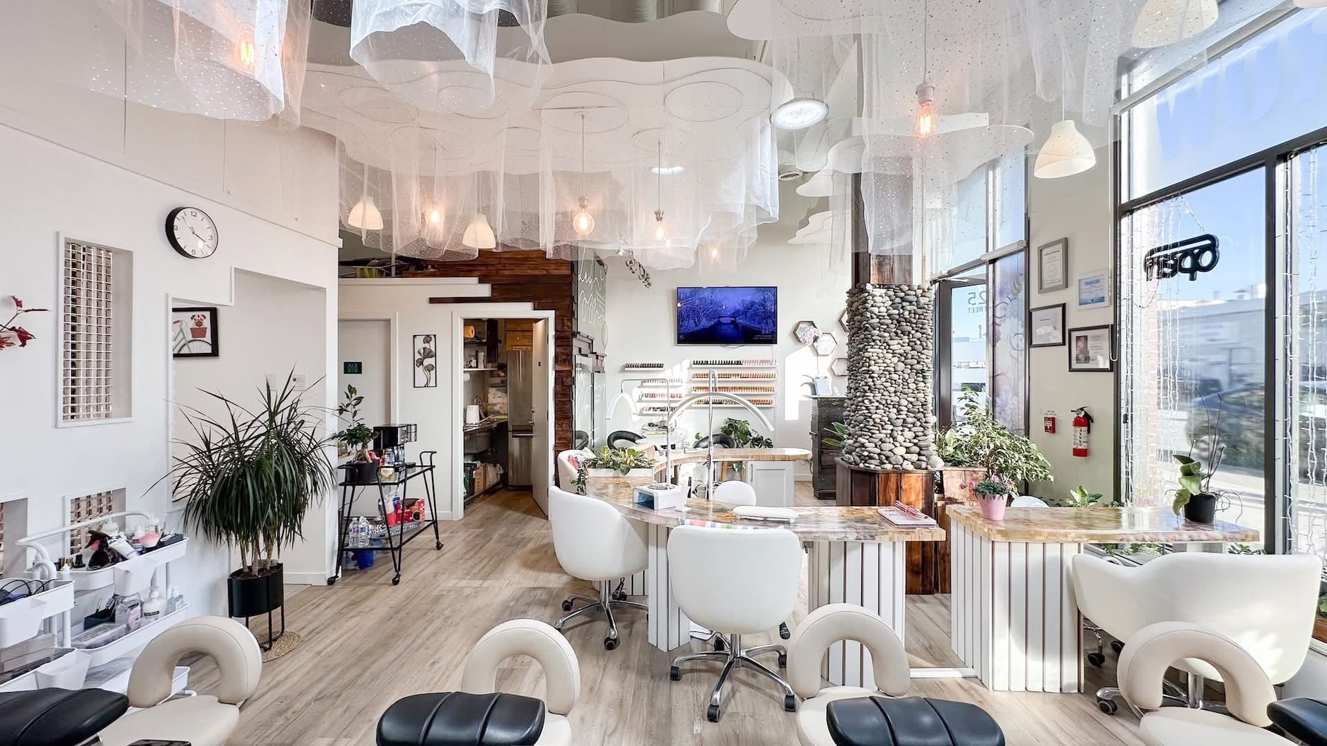 Open JOVIAL BEAUTY nail salon studio with natural light