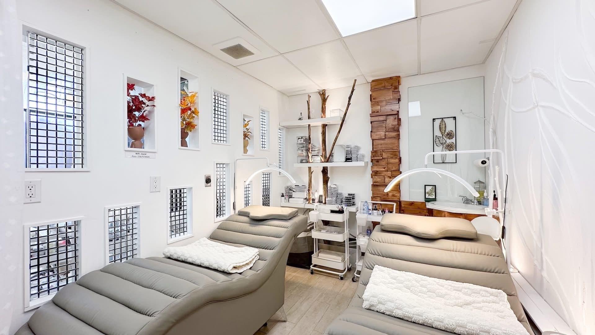 Private beauty treatment room at JOVIAL BEAUTY