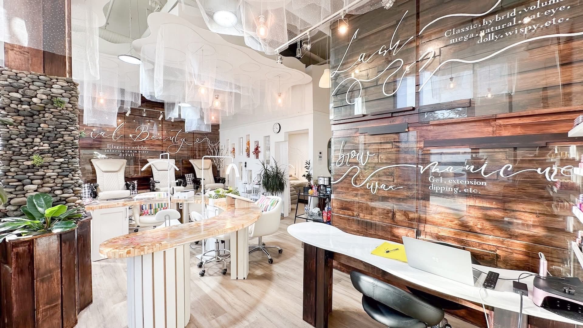 Reception and service area at JOVIAL BEAUTY