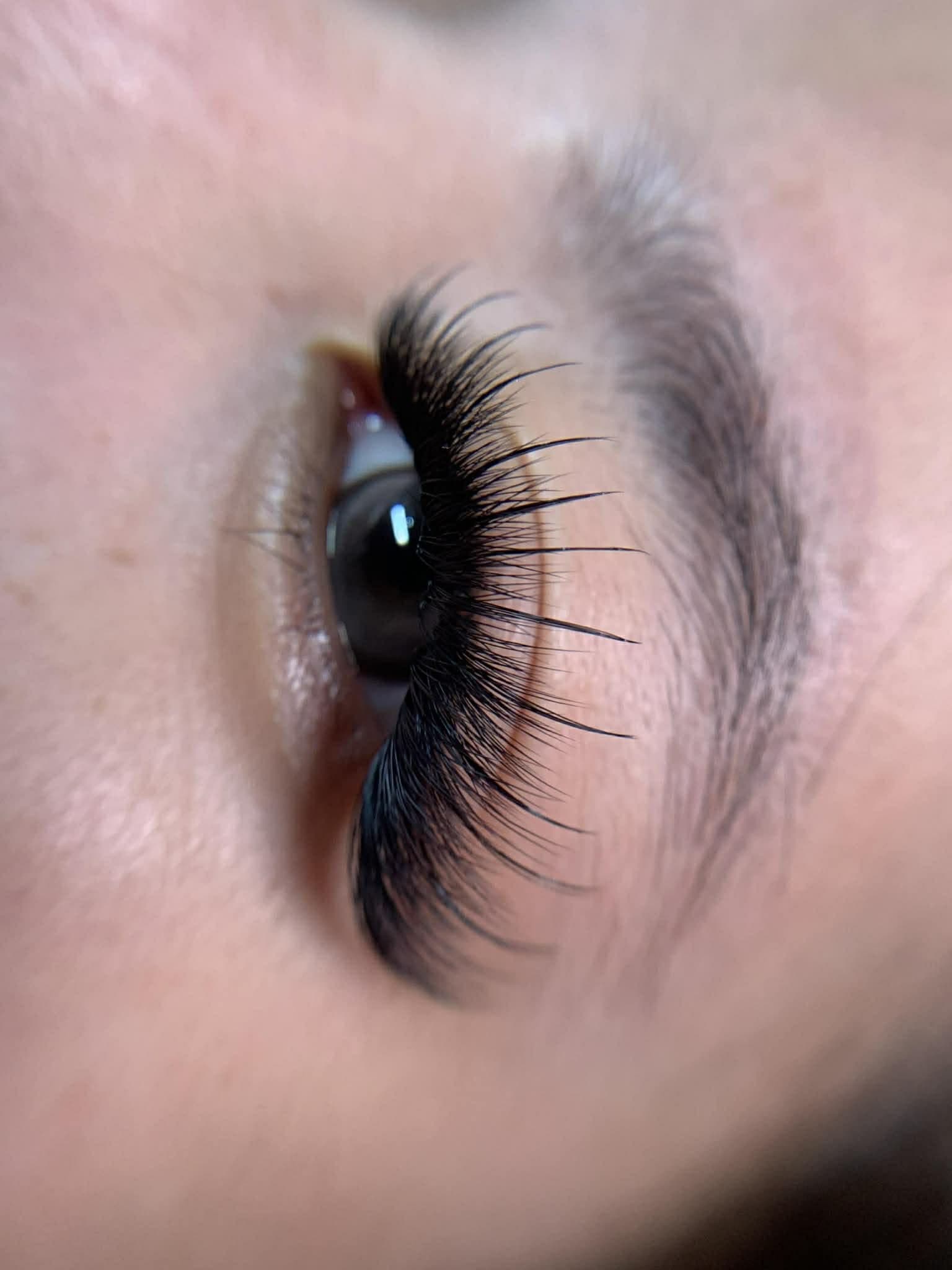 Classic eyelash extension detail